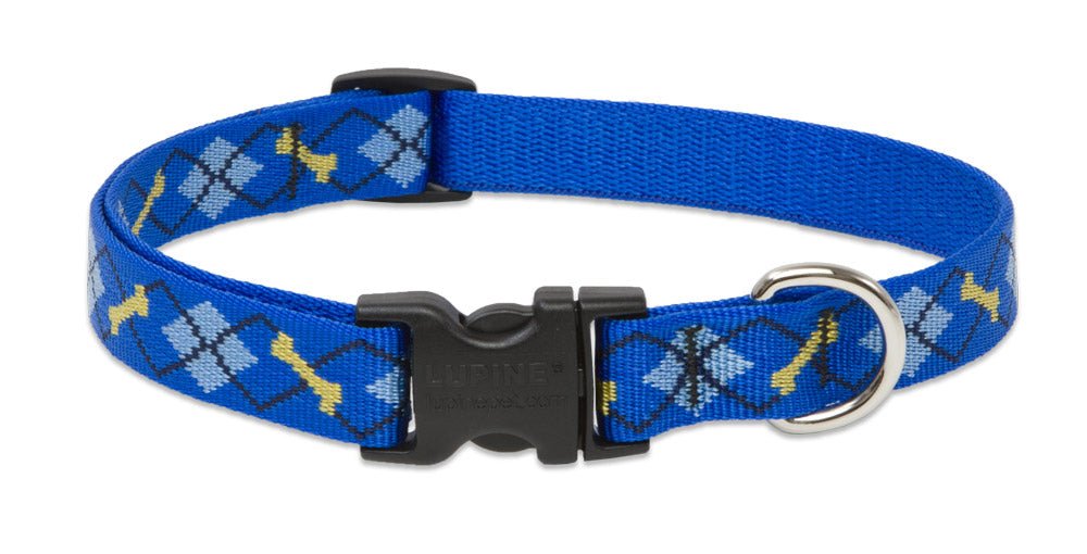 Patterned Adjustable Collar (Lupine) - SnowPaw Store - Lupine - Dog Collars, Leads, Belts